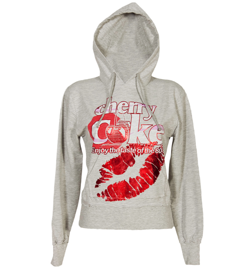 Ladies Grey Cherry Coke Hoodie from Famous Forever