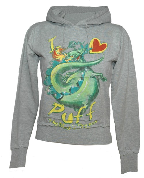 Famous Forever Ladies Grey Puff The Magic Dragon Hoodie from Famous Forever