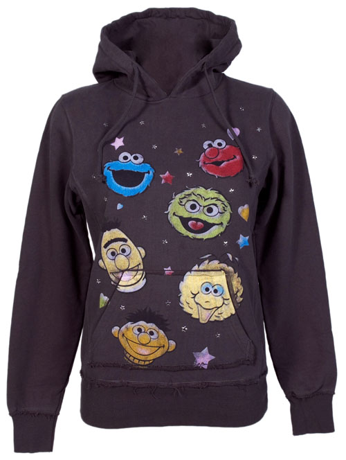 Famous Forever Ladies Heavyweight Sesame Street Faces Hoodie