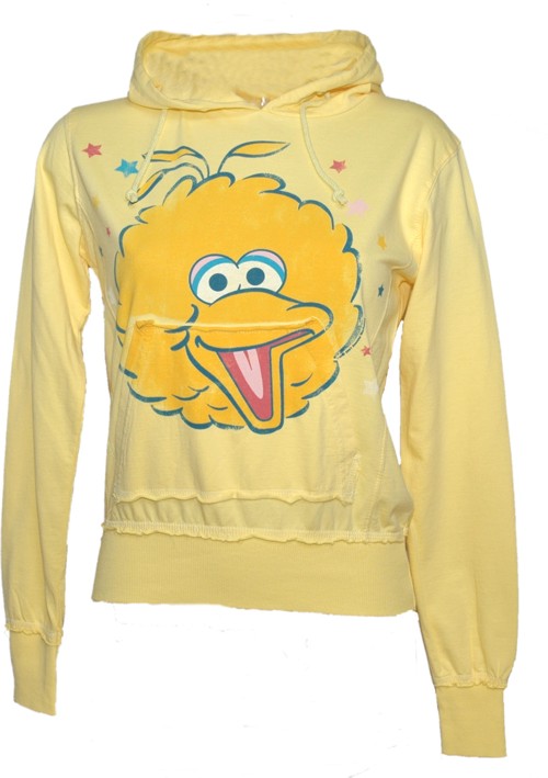 Famous Forever Ladies Yellow Big Bird Sesame Street Hoodie from Famous Forever