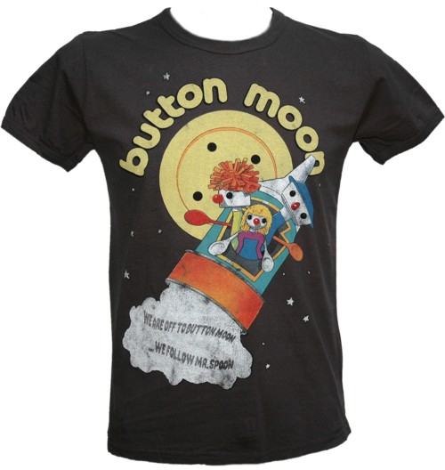 Famous Forever Men` Charcoal Button Moon T-Shirt from Famous Forever