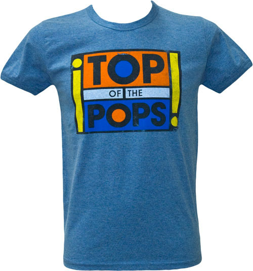 Famous Forever Men` Vintage Blue Top Of The Pops Logo T-Shirt from Famous Forever