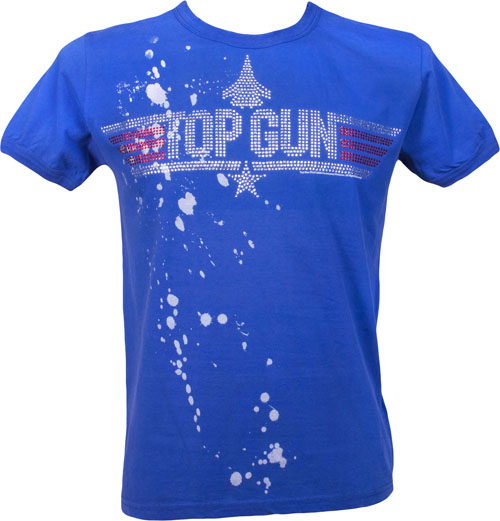 Mens Studded Top Gun Logo T-Shirt from