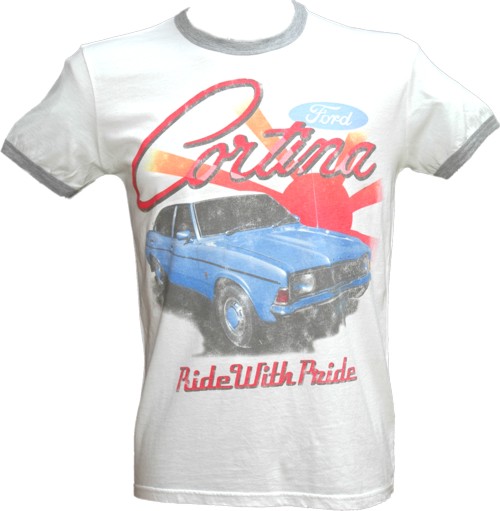 Ride With Pride Men` Ford Cortina T-Shirt from Famous Forever
