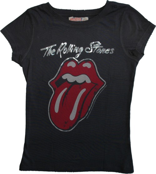 Rolling Stones Classic Tongue Ladies T-Shirt from Famous Forever