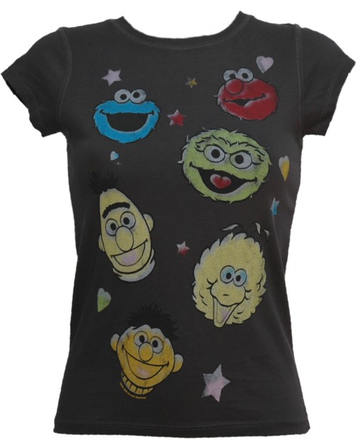 Sesame Street Faces Ladies T-Shirt from Famous Forever