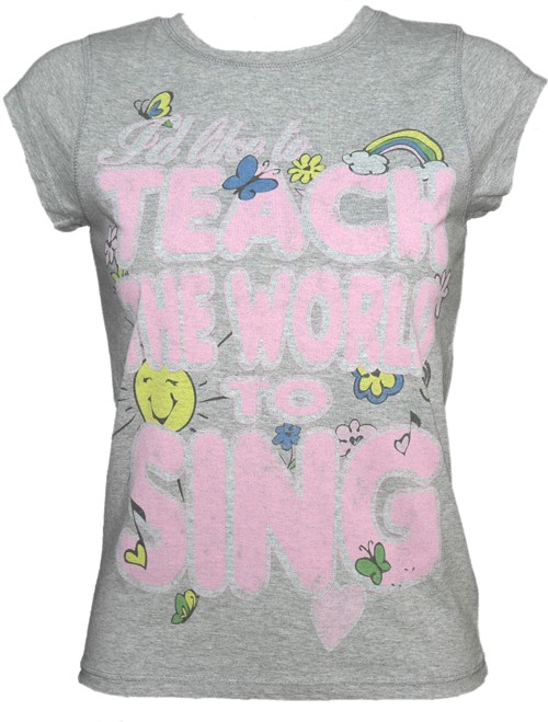 Famous Forever Teach The World To Sing Ladies T-Shirt from Famous Forever