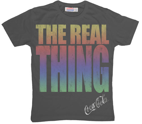 The Real Thing Men` Coca Cola T-Shirt from Famous Forever