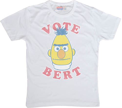 Famous Forever Vote Bert Menand#39;s Sesame Street T-Shirt from Famous Forever