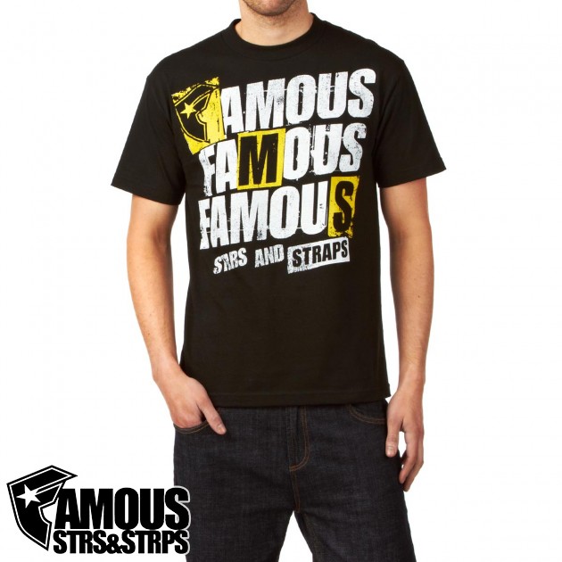 Mens Famous Stars & Straps Blocked Out T-Shirt