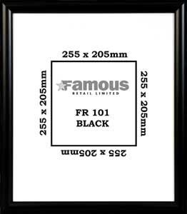 255 x 205mm Black frame