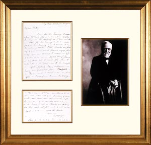 FamousRetail Andrew Carnegie handwritten letter