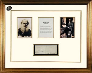 FamousRetail Leo Tolstoy signed letter
