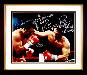FamousRetail Roberto Duran and Vinnie Pazienza signed photo