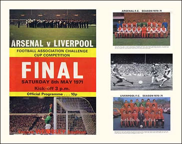 FamousRetail Wembley FA Cup Final 1971 Programme Display