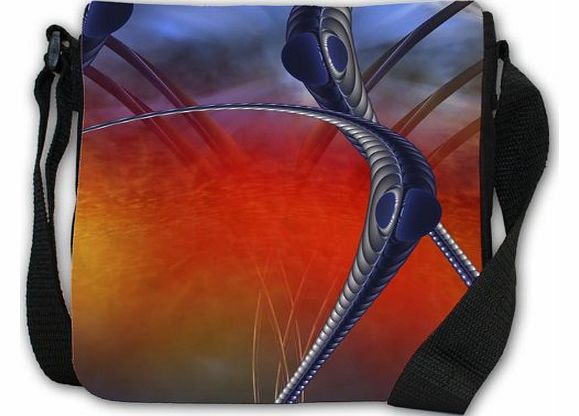 Fancy A Snuggle Abstract Art Small Black Canvas Shoulder Bag / Handbag