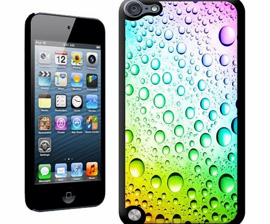 Fancy A Snuggle Rainbow Multi Colour Water Droplets Hard Case Back Cover for Apple iPod Touch 5th Generation