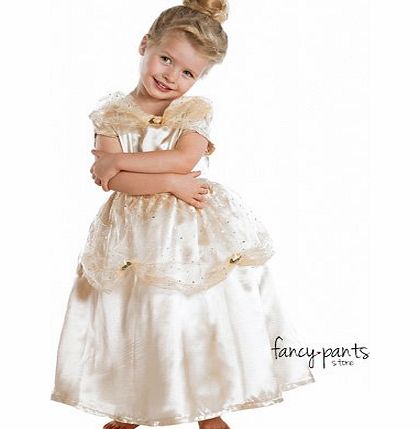 Childrens Girls Belle Fancy Dress Costume Fairytale Disney Halloween Princess World Book Day Dressing Up Halloween - Small (Age 3-5)