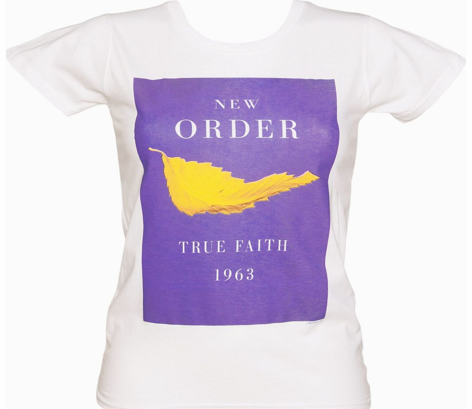Fanpac Ladies White New Order True Faith T-Shirt from