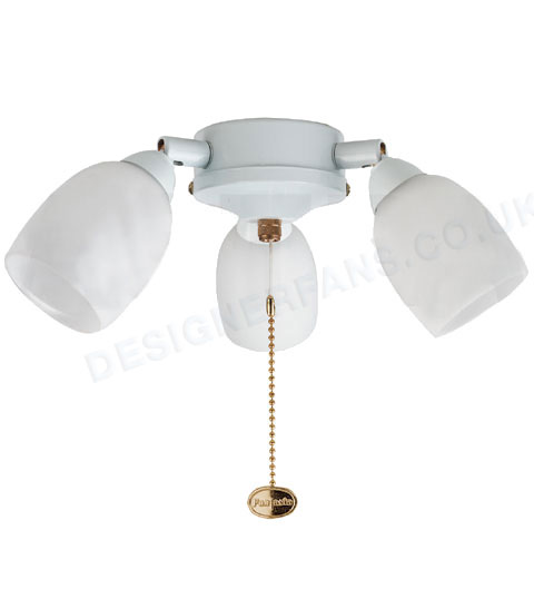 Fantasia Amorie white ceiling fan light kit.