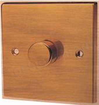 Fantasia antique brass ceiling fan wall control.