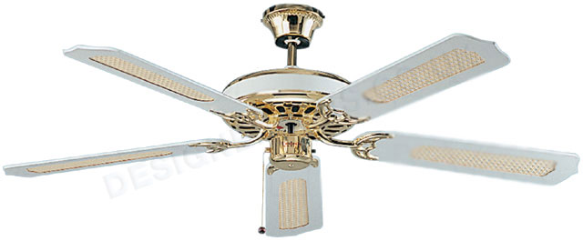 Fantasia Classic 52 inch white and brass ceiling