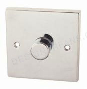 Fantasia polished chrome ceiling fan wall control.