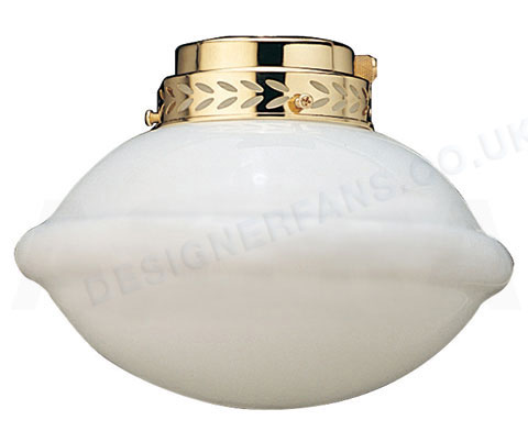 Saturn polished brass ceiling fan light
