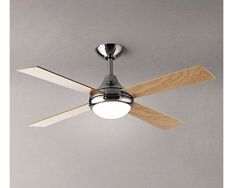 Sigma Ceiling Fan and Light, Stainless