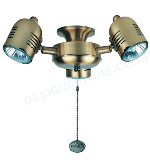 Venice antique brass ceiling fan light