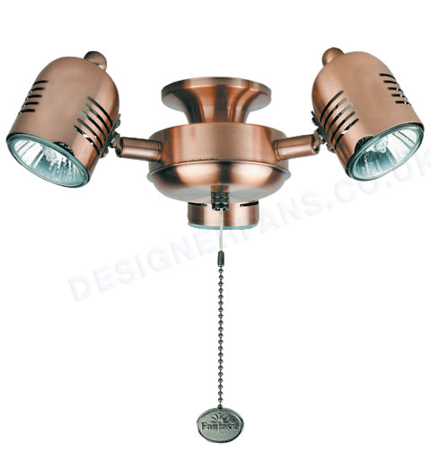 Venice bright copper ceiling fan light