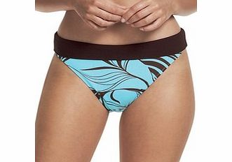 Fantasie Crete blue and brown folded bikini briefs