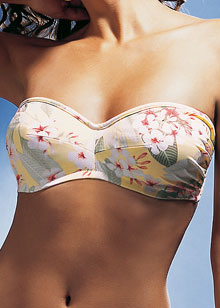 Pagoda underwired bandeau bikini top