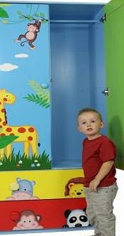 Fantasy Fields Sunny Safari 2 Drawer Double Wardrobe