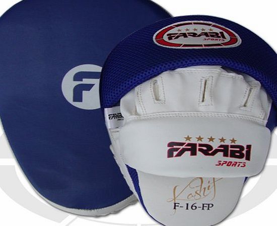 Farabi Sports Curved Focus Pads, Hook & Jab Mitts, Boxing Training Pads, tough synthetic leather (free shippin