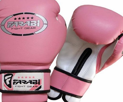 Farabi Sports Junior kids 6-oz Pink Boxing Gloves Sparring , training bag mitt gloves (Free Shipping)