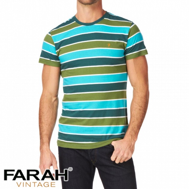 Mens Farah The Walter T-Shirt - Teal