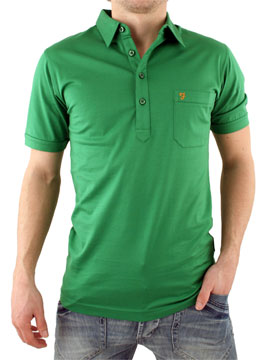 Farah Vintage Green Ives Polo Shirt