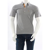 farah Vintage hard collar polo grey
