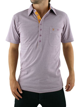 Farah Vintage Purple Lloyd Stripe Polo Shirt