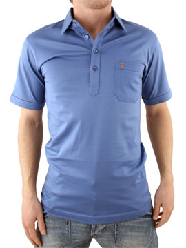 Farah Vintage Sky Blue Ives Polo Shirt