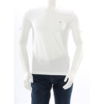 farah Vintage V Neck T Shirt White