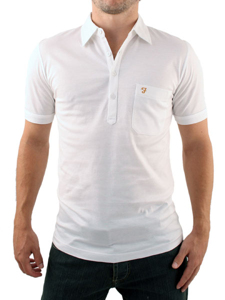 Farah Vintage White Polo Shirt