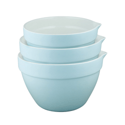 Farington Set of 3 Spouted Mixing Bowls - Ice Blue