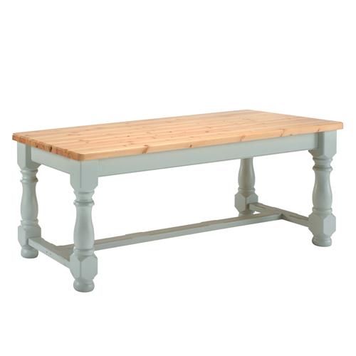 Farmhouse Painted Dining Table (7ft) - Sky Blue