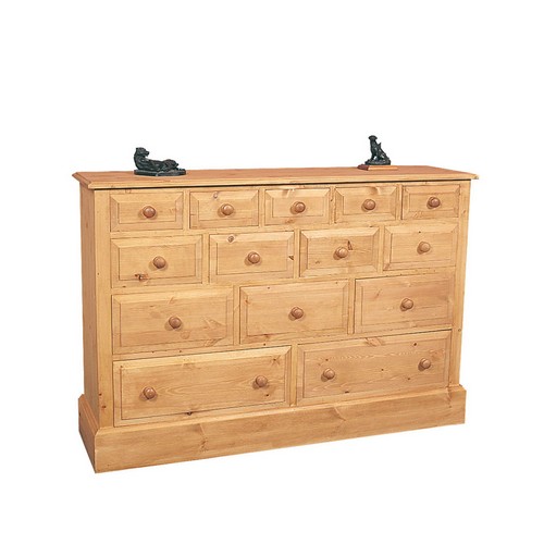 Farmhouse Pine Chest Of Drawers (14 Drawers)