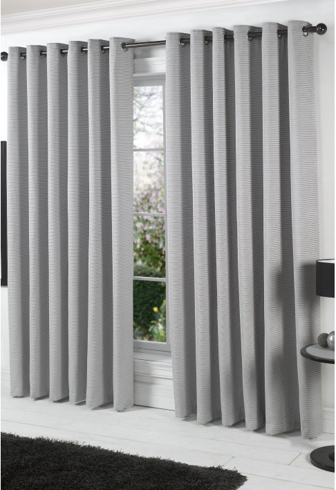 Farnham Silver Lined Eyelet Curtains