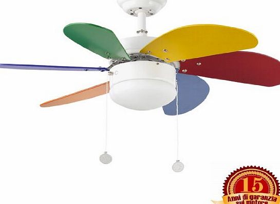 Faro Palao One Light Ceiling Fan in Multicolor