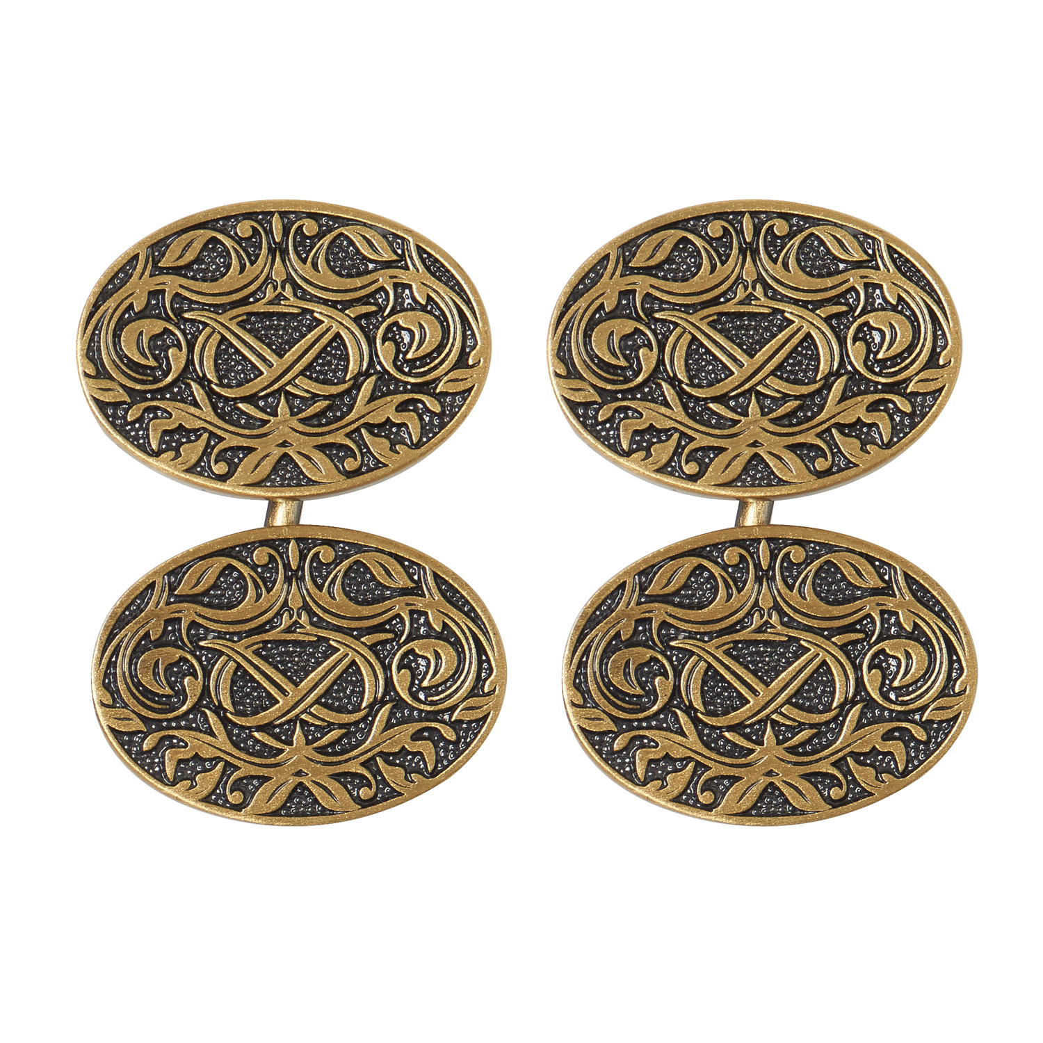 Farrell Burnished Gold Swirl Cufflinks