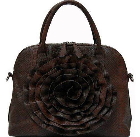 FASH Limited Dark Brown Rose Handbag by FASH